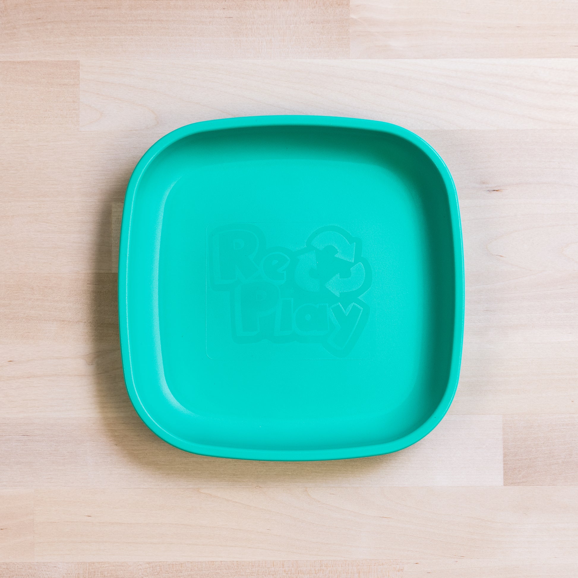 Re-Play Flat Plate Standard Size in Aqua from Bear & Moo