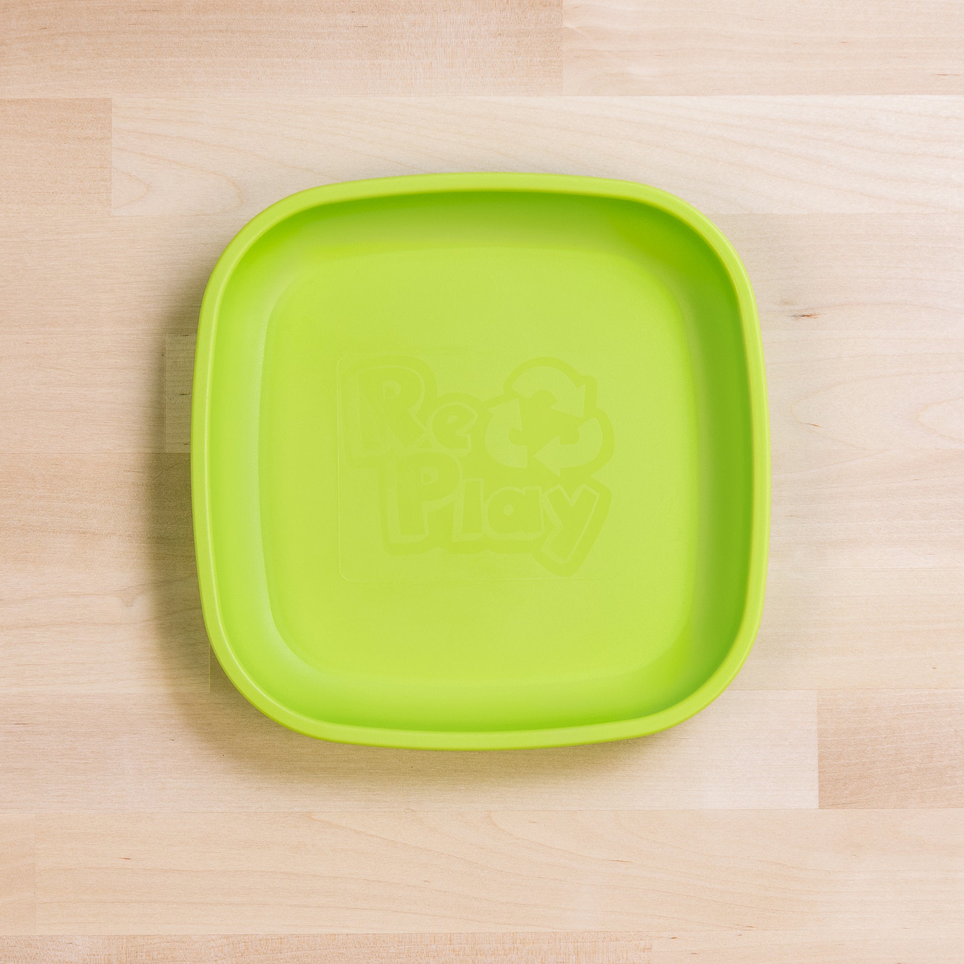 Re-Play Flat Plate Standard Size in Lime Green from Bear & Moo
