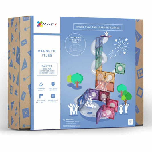 Connetix Tiles | 80 Piece Ball Run Expansion Pack available at Bear & Moo