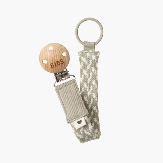 BIBS Dummy Clip in Baby Ivory Sand available at Bear & Moo