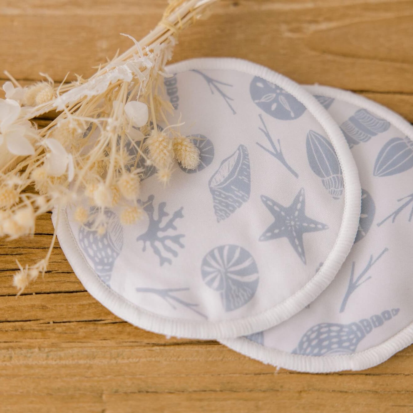 Seashells Reusable Breast Pads from Bear & Moo