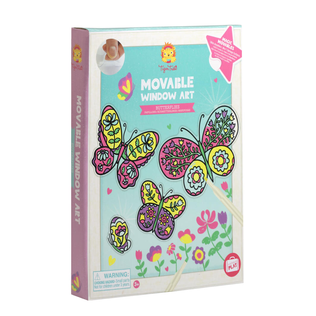 Tiger Tribe Movable Window Art | Butterflies available at Bear & Moo
