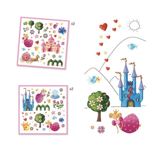 Djeco Princess Stickers available at Bear & Moo