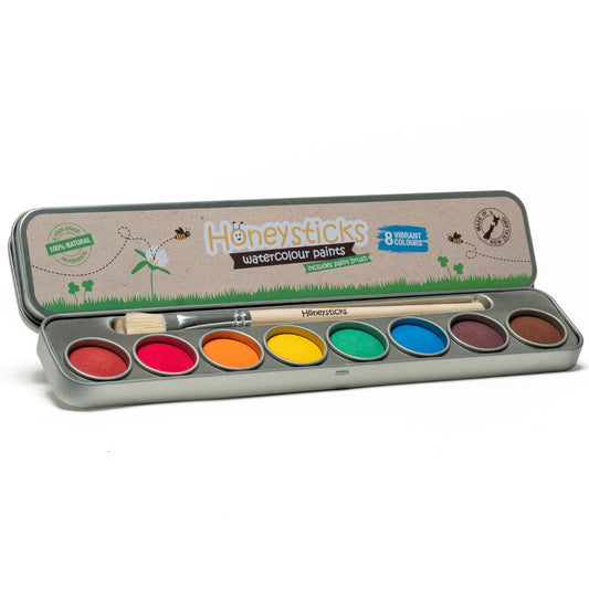 Honeysticks Watercolour Paints with Paintbrush from Bear & Moo