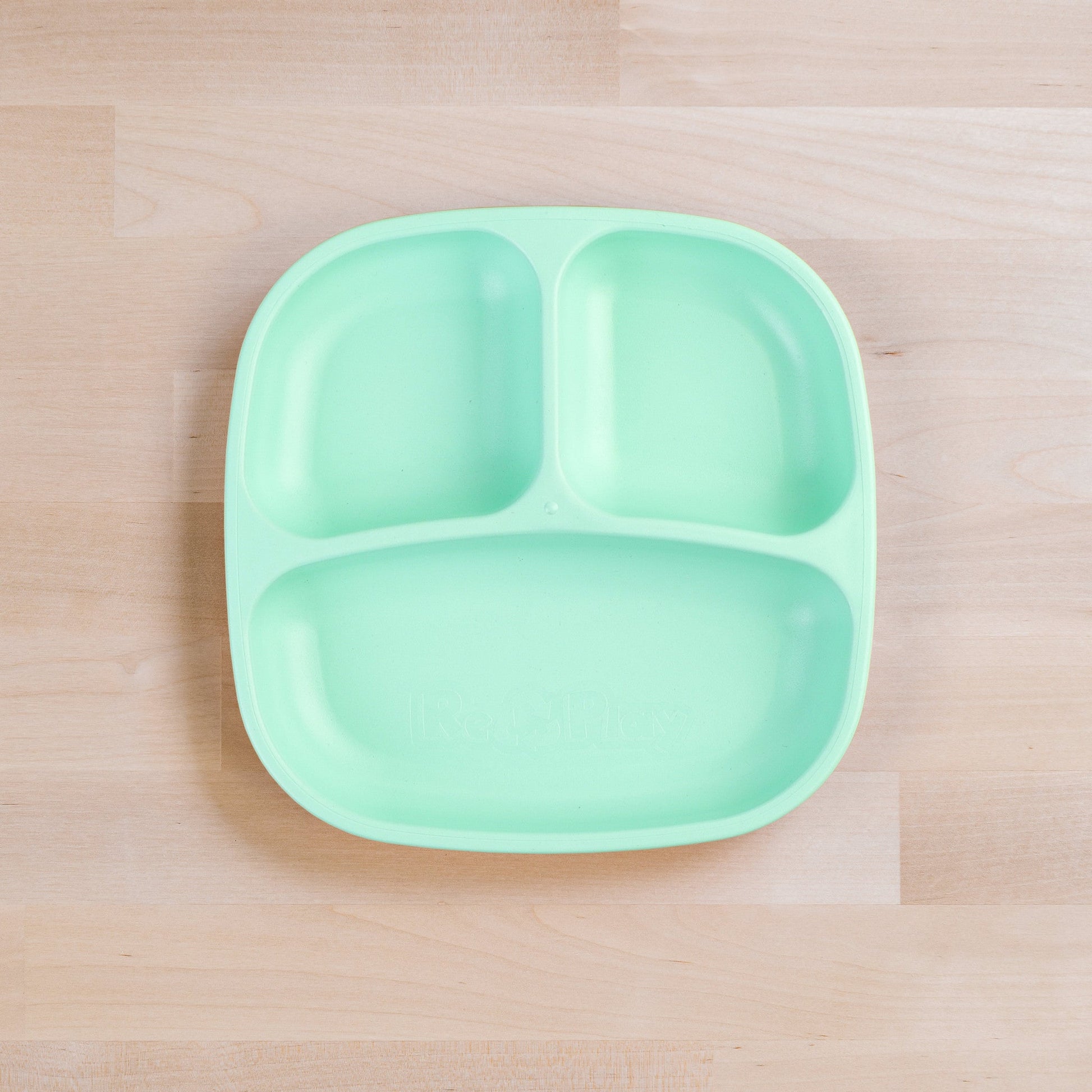 Re-Play Divided Plate 7" plate in Mint from Bear & Moo
