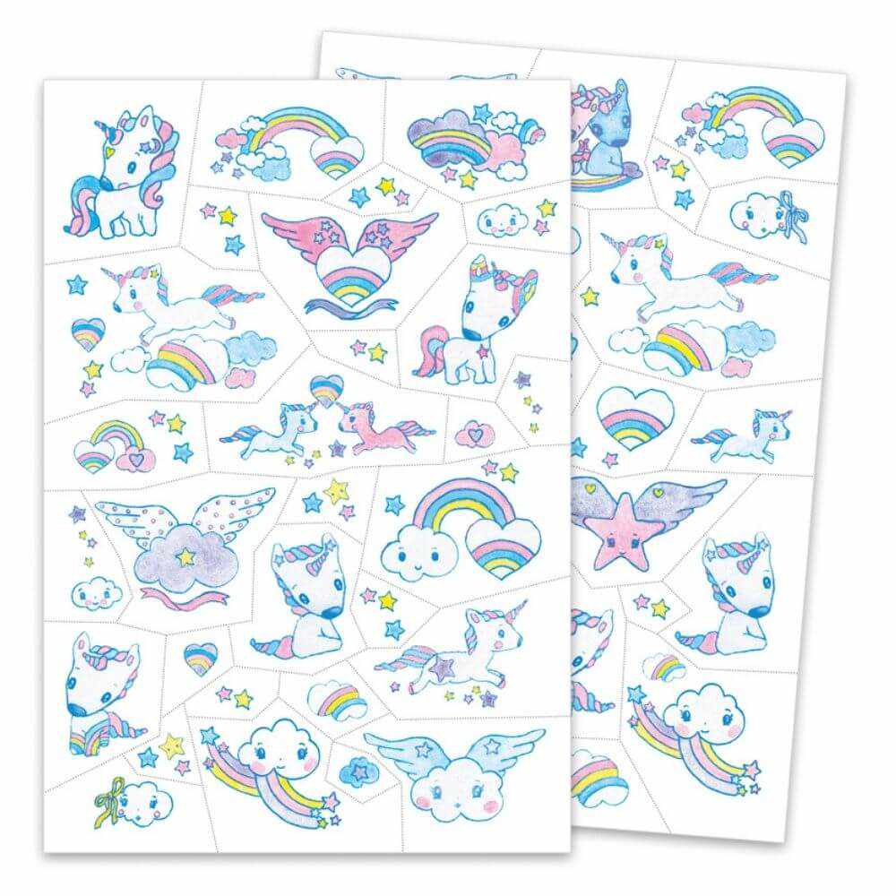 Djeco Unicorn Temporary Tattoos available at Bear & Moo