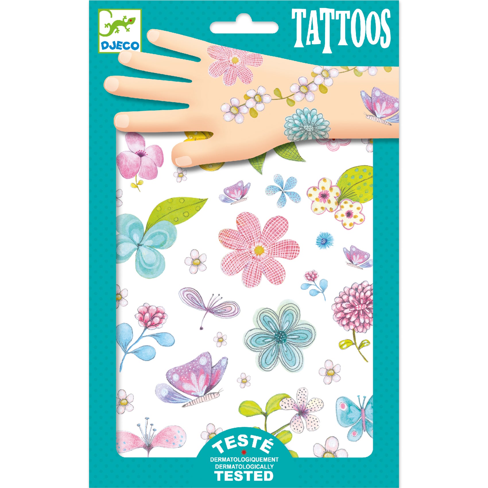 Djeco Fair Flowers of the Field Temporary Tattoos available at Bear & Moo