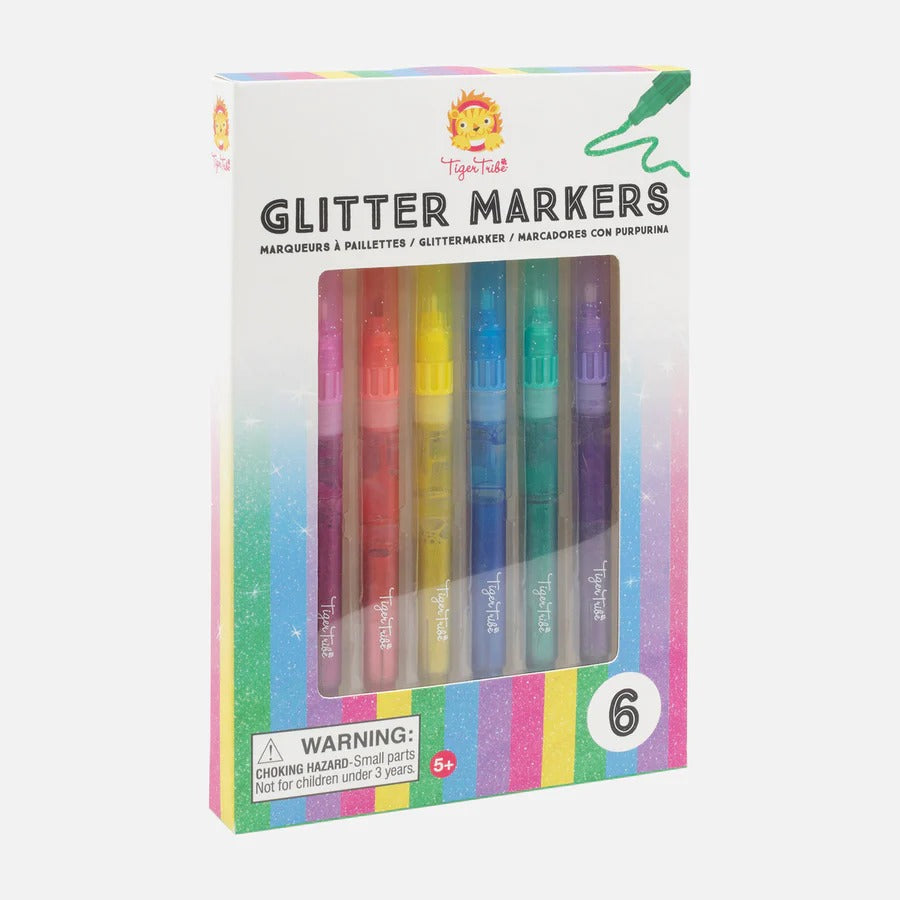 Tiger Tribe Glitter Markers available at Bear & Moo