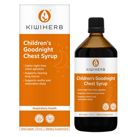 Kiwiherb Children’s Goodnight Chest Syrup 200ml available at Bear & Moo