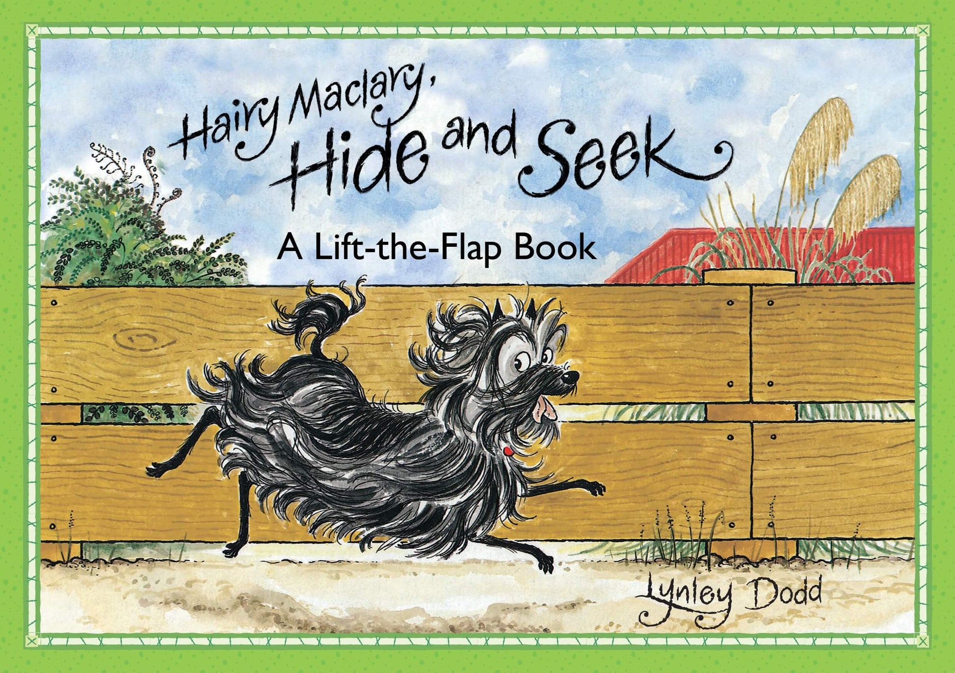 Hairy Maclary Hide & Seek Lift-the-Flap Book by Lynley Dodd available at Bear & Moo