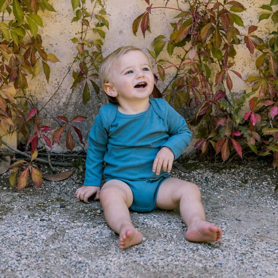 Hello Poppet Original Ribbed Bodysuit | Longsleeve available at Bear & Moo