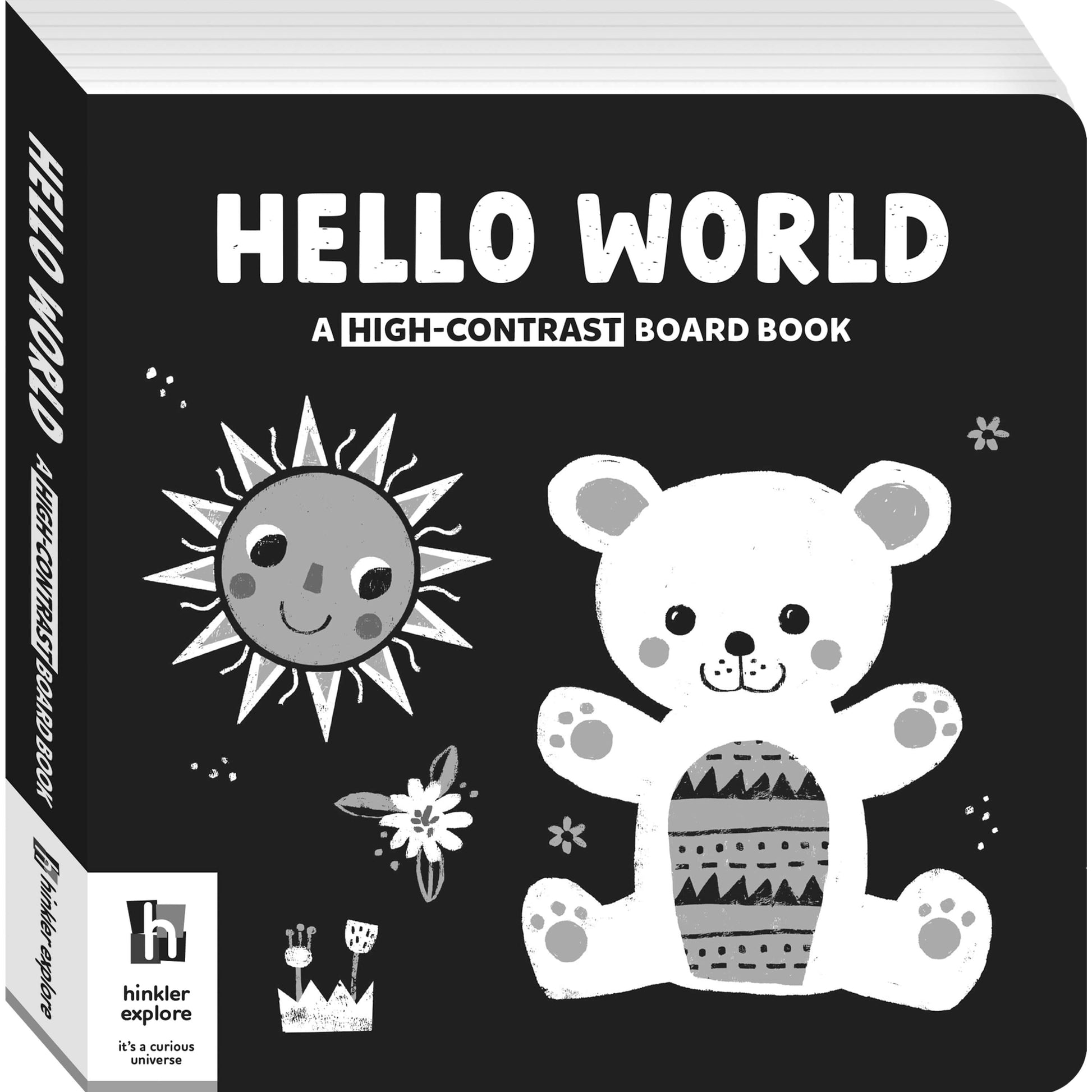 Hello World High Contrast Board Book available at Bear & Moo