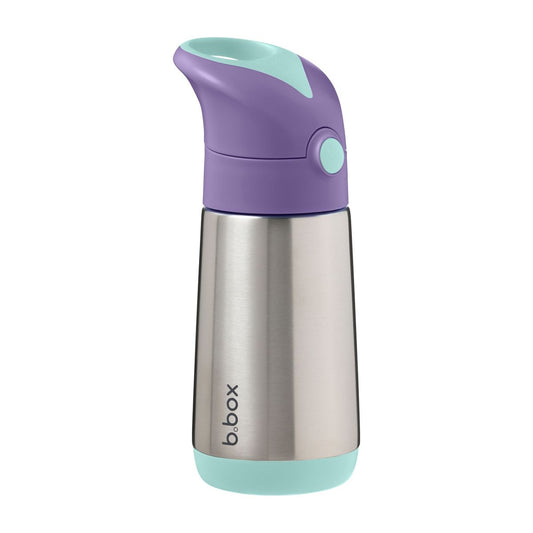 B.box Insulated Drink Bottle in Lilac Pop available at Bear & Moo