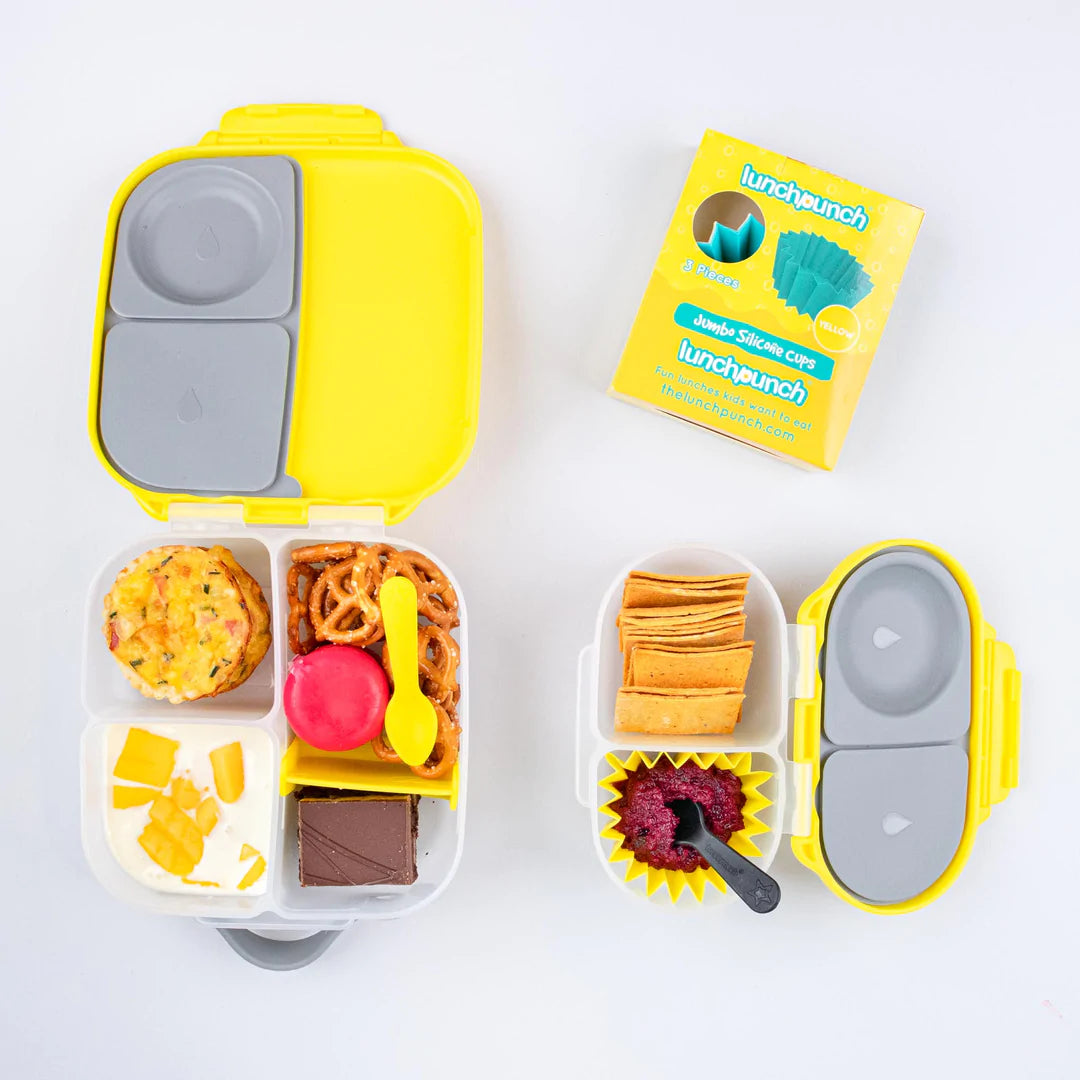 Lunch Punch Jumbo Silicone Cups | Yellow available at Bear & Moo