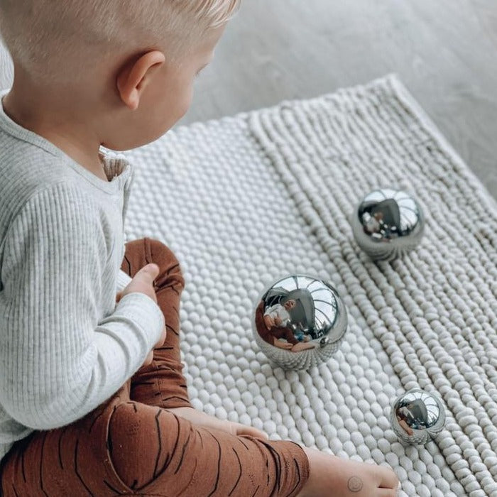 NavyBaby Stainless Steel Spheres | Set of 3 from Bear & Moo