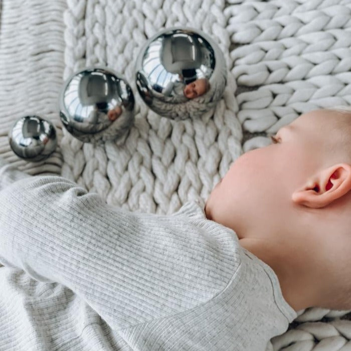 NavyBaby Stainless Steel Spheres | Set of 3 from Bear & Moo