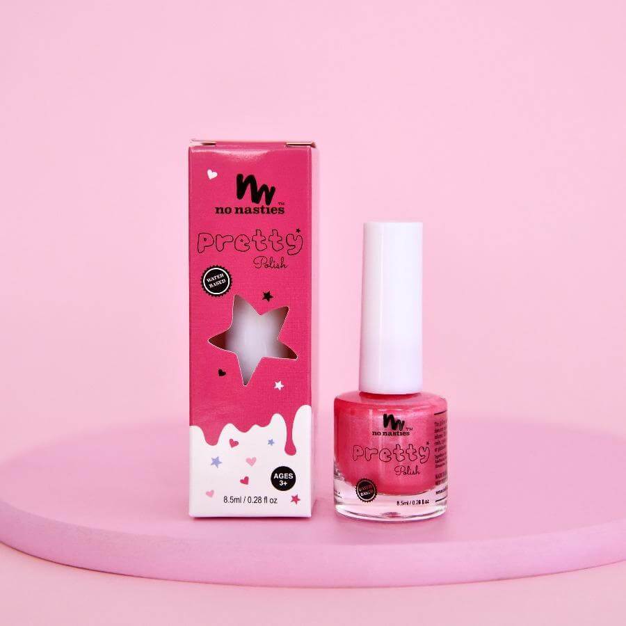 Pretty Polish | Water Based Nail Polish in Bright Pink from Bear & Moo