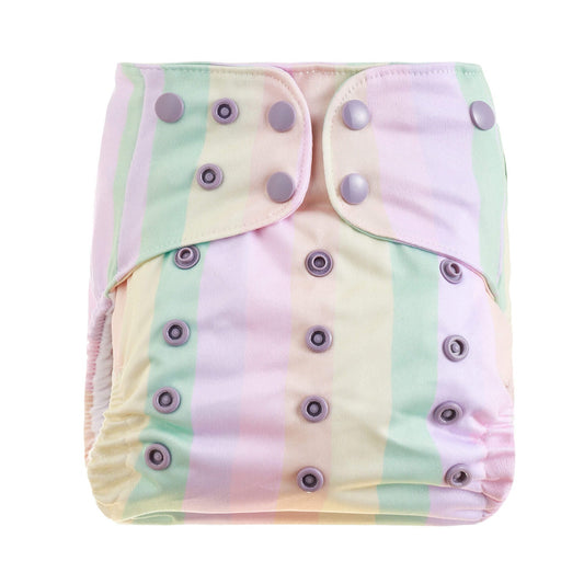 Bear & Moo Reusable Cloth Nappy in Large | Pastel Pop