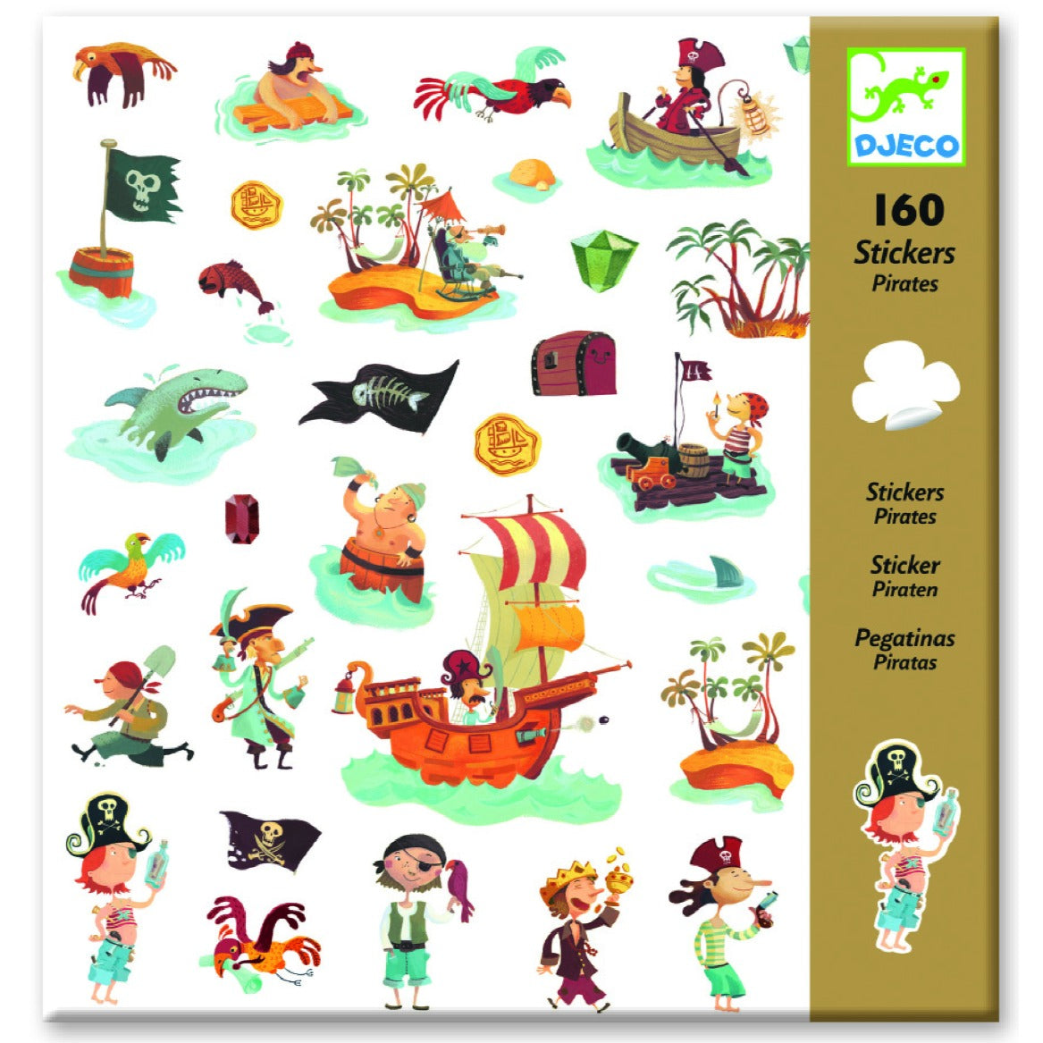Djeco Pirates Stickers available at Bear & Moo