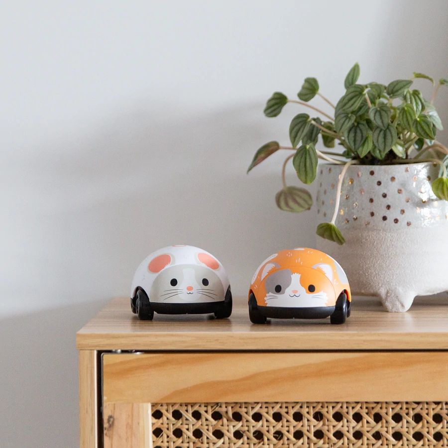 Cat and Mouse Pull-Back available at Bear & Moo