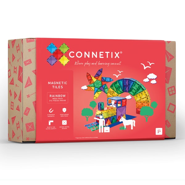 Connetix Tiles | 212 Mega Rainbow Pack available at Bear & Moo