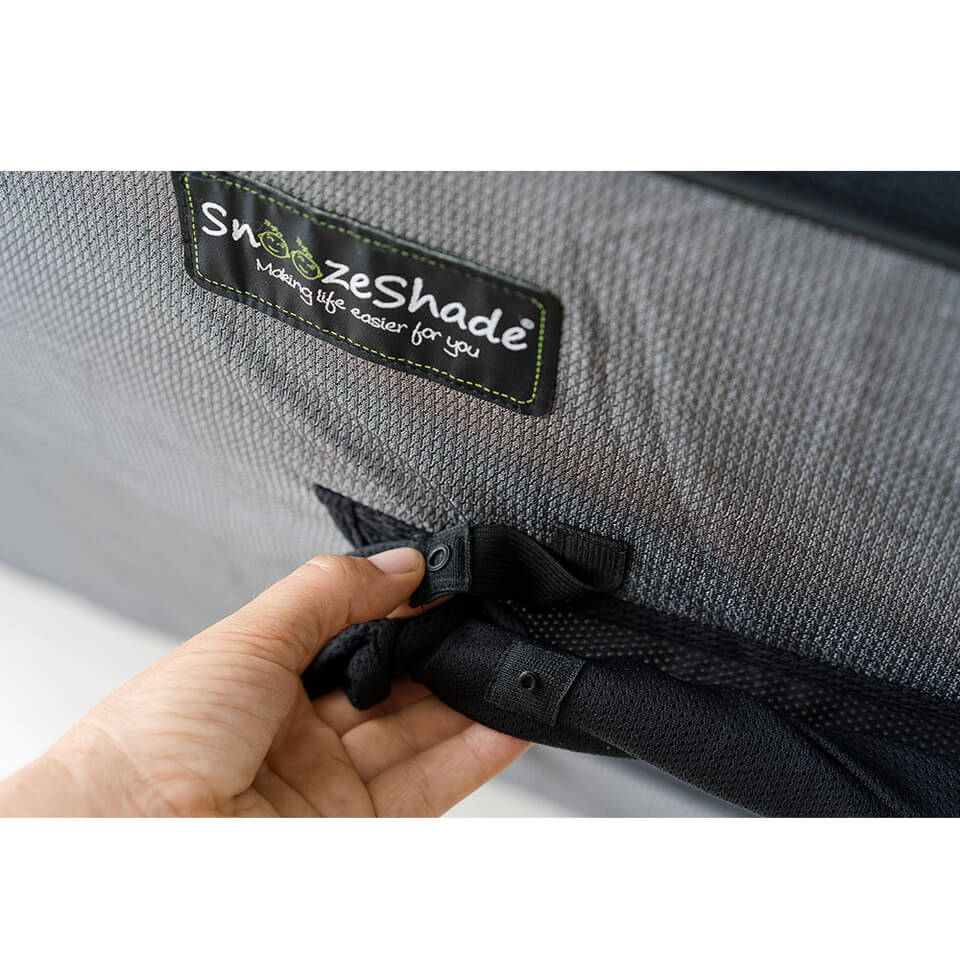 Travel Cot SnoozeShade Blackout Cover available at Bear & Moo