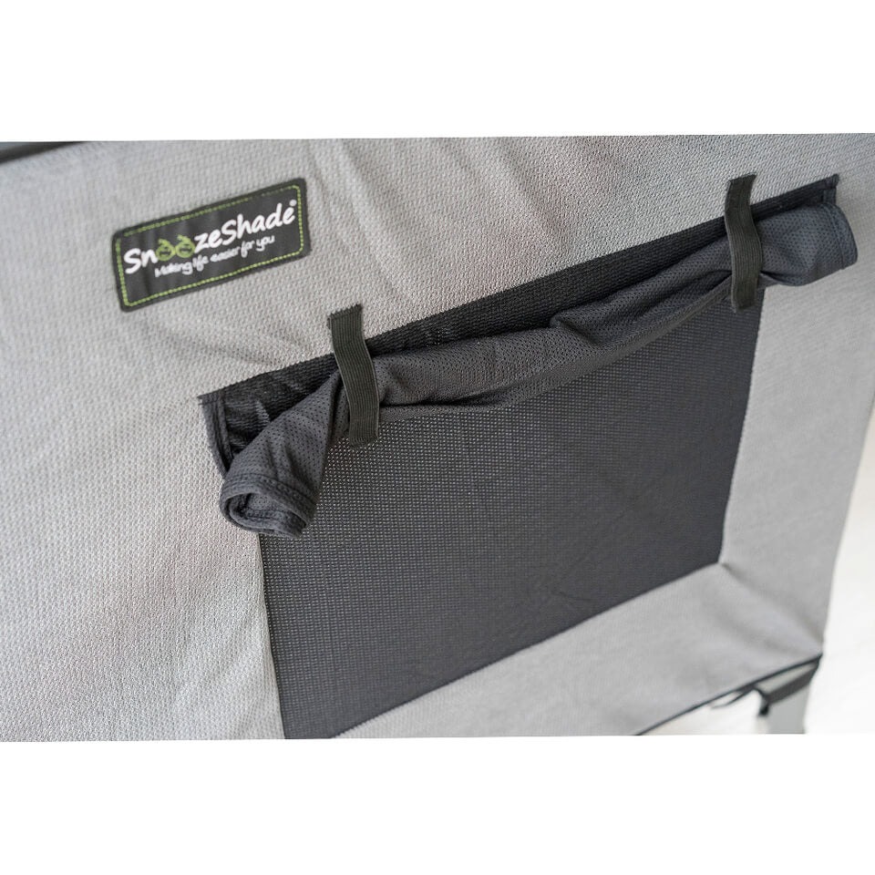 Travel Cot SnoozeShade Blackout Cover available at Bear & Moo