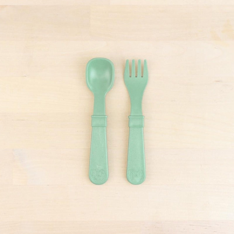 Re-Play Utensil Set | Sage Fork & Spoon from Bear & Moo