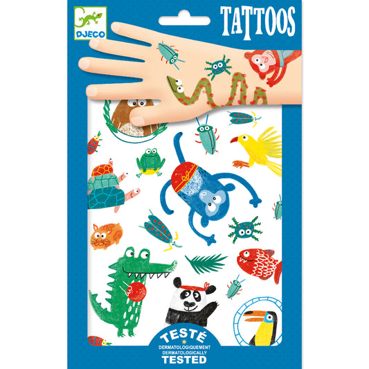 Djeco Snout Temporary Tattoos available at Bear & Moo