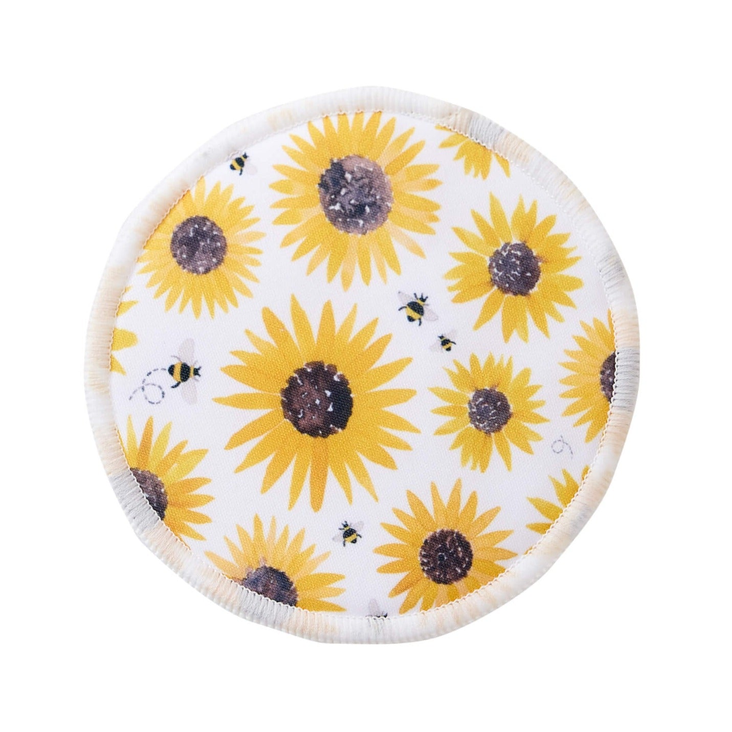 Sunflowers & Bees Reusable Bamboo Breast Pads from Bear & Moo