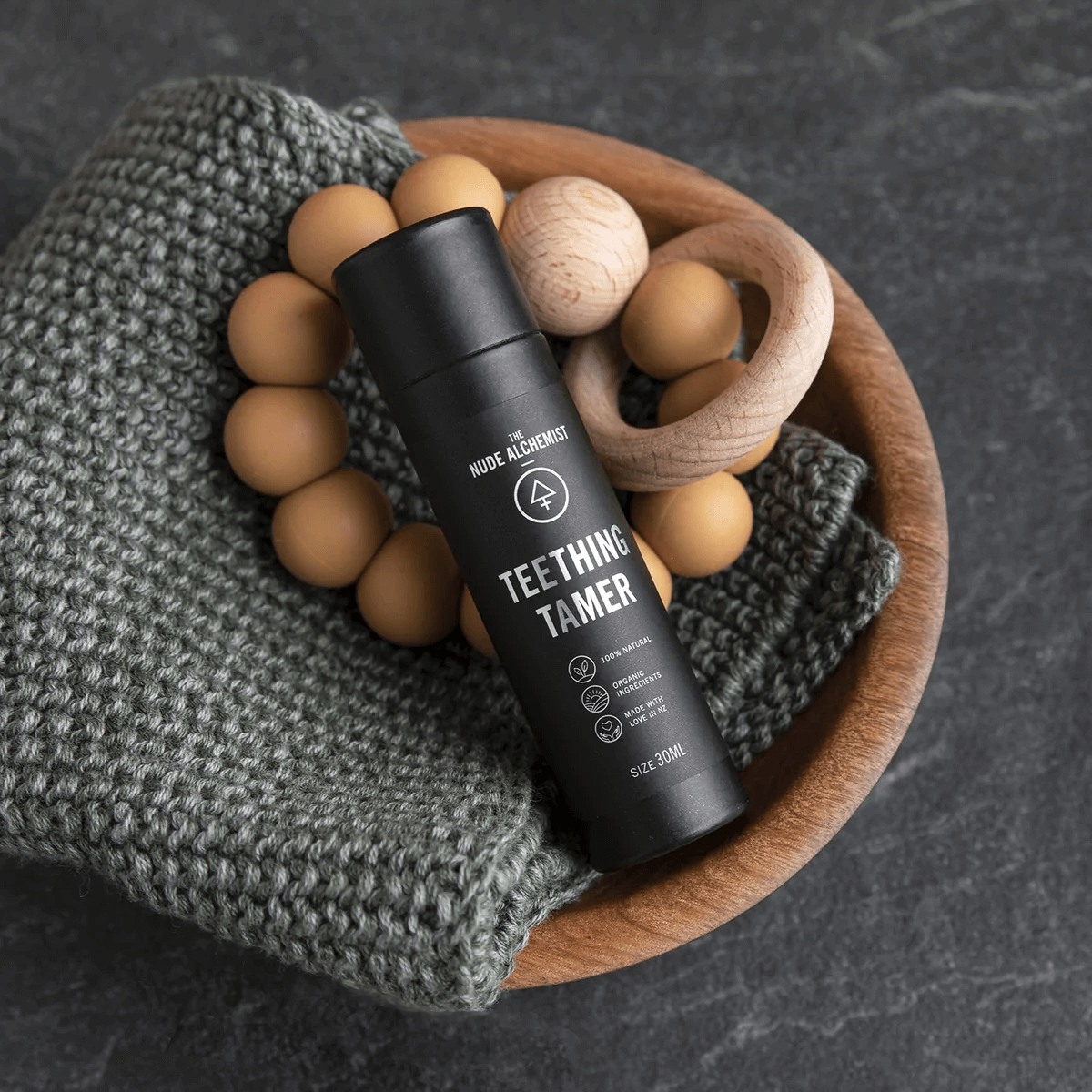 The Nude Alchemist Teething Tamer 30g Tube available at Bear & Moo