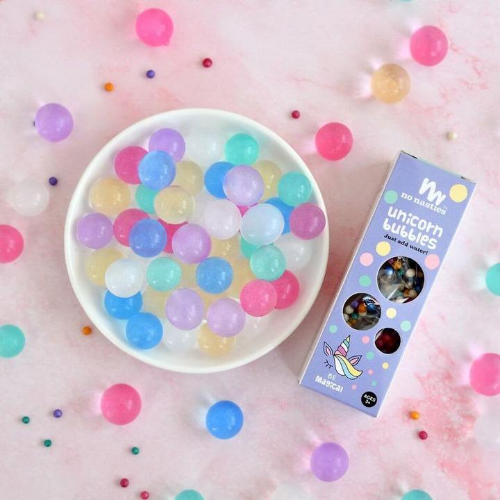 Unicorn Coloured Range of Water Beads from Bear and Moo