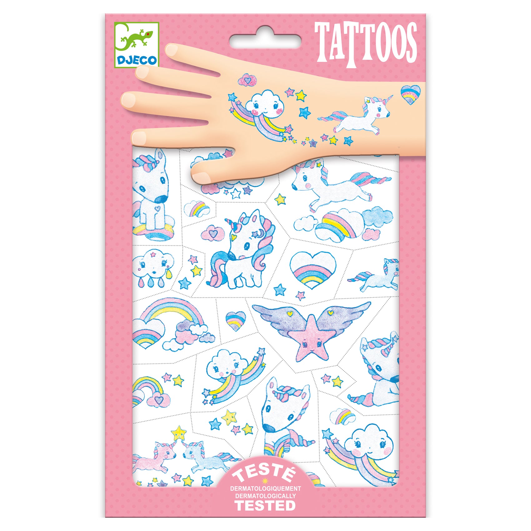 Djeco Unicorn Temporary Tattoos available at Bear & Moo