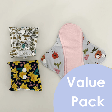 Reusable Sanitary Pad Bundle | 3 Pack Medium