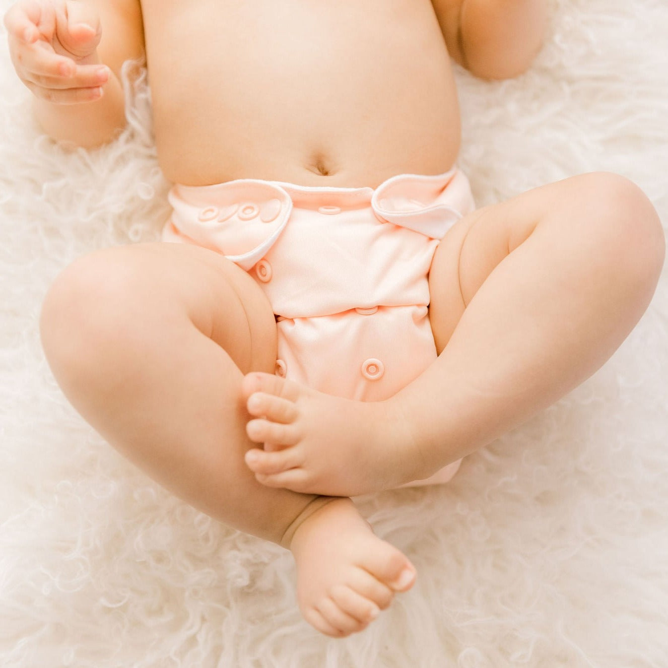 Reusable Cloth Nappy in Blush from Bear and Moo