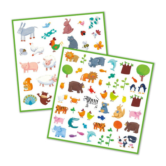 Djeco Animals Stickers available at Bear & Moo