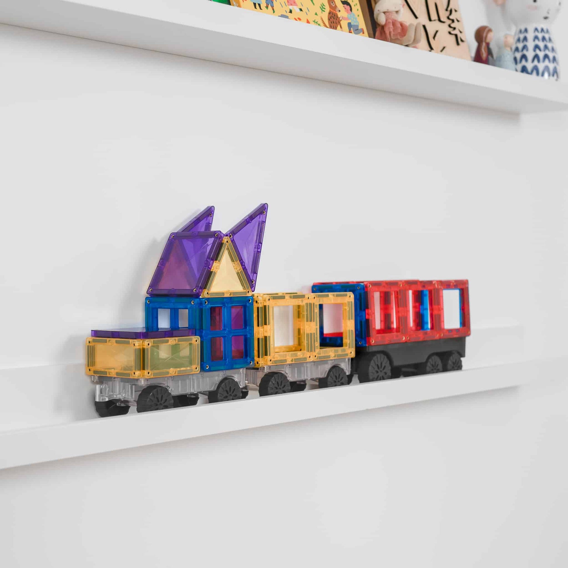 Connetix Tiles | 50 Piece Rainbow Transport Pack available at Bear & Moo