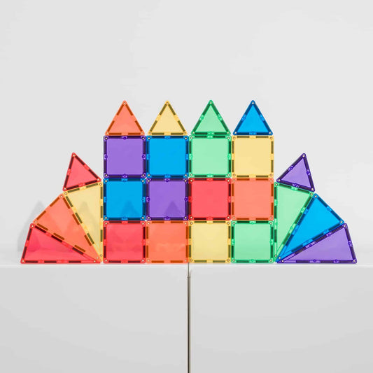 Connetix Tiles | 24 Piece Mini Rainbow Pack available at Bear & Moo