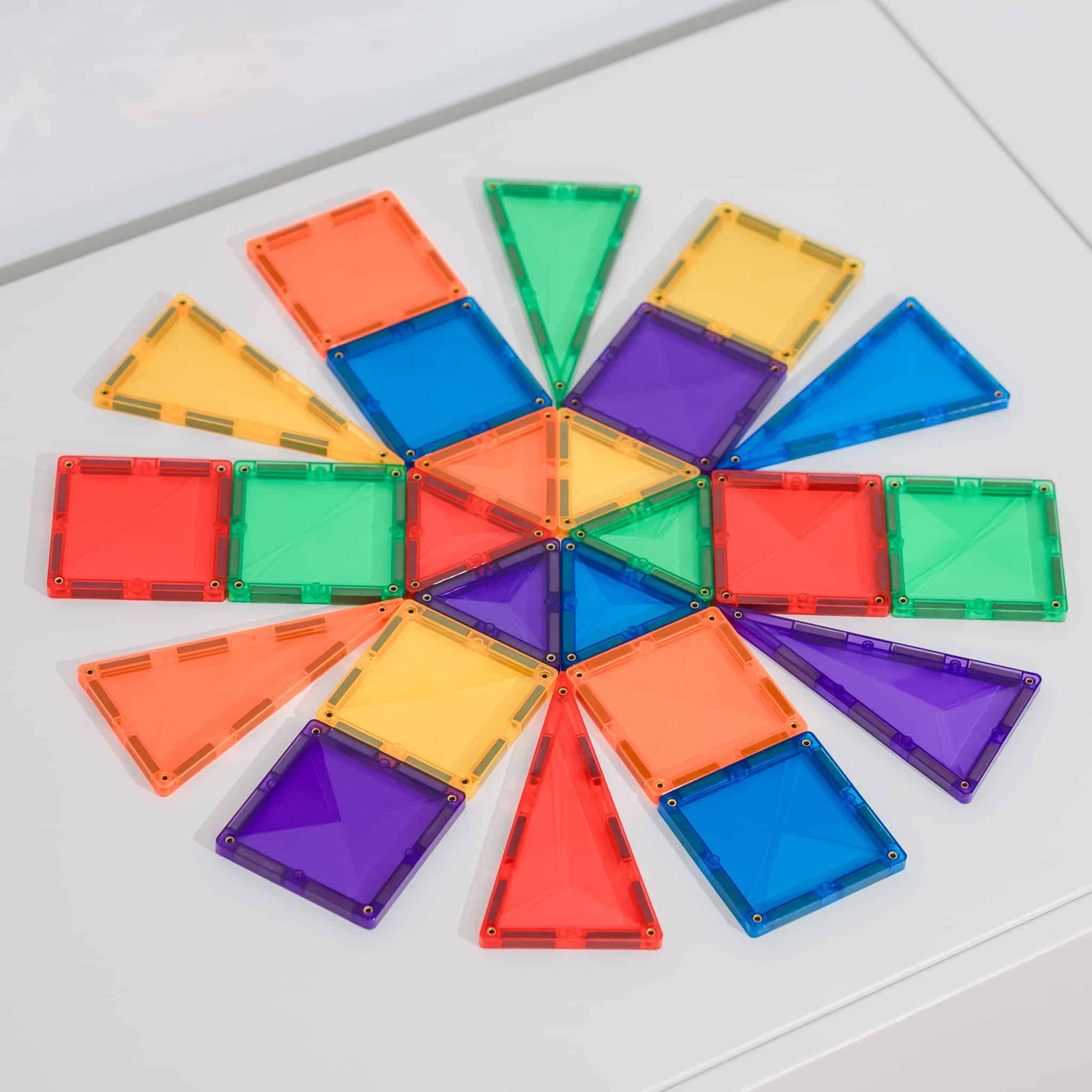 Connetix Tiles | 24 Piece Mini Rainbow Pack available at Bear & Moo