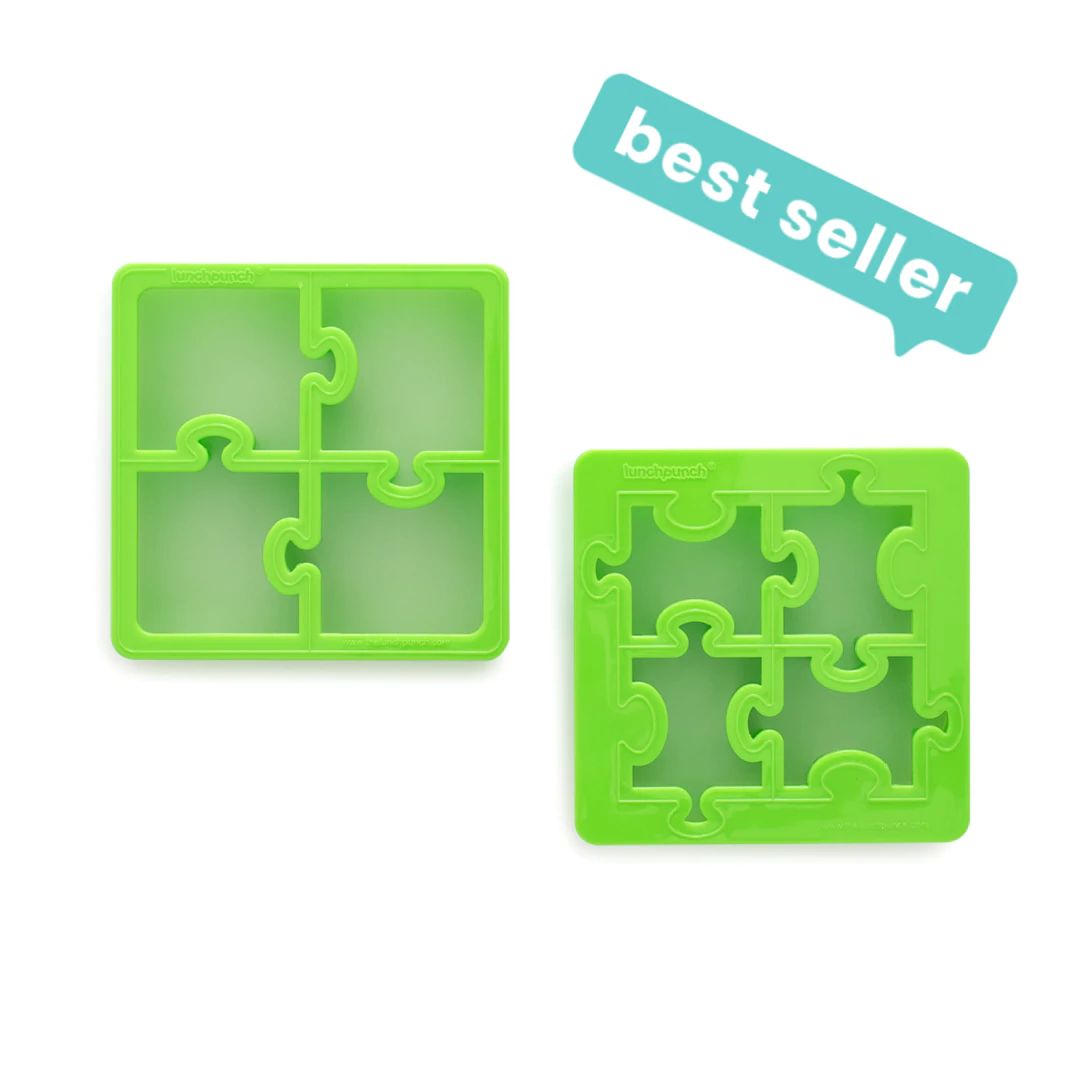 Little Delights Lunch Punch Puzzles Sandwich Cutter Pair available at Bear & Moo