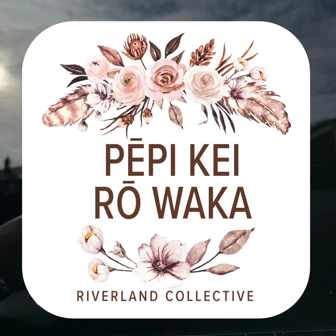Pēpi Kei Rō Waka Sticker in Autumn Blush available at Bear & Moo