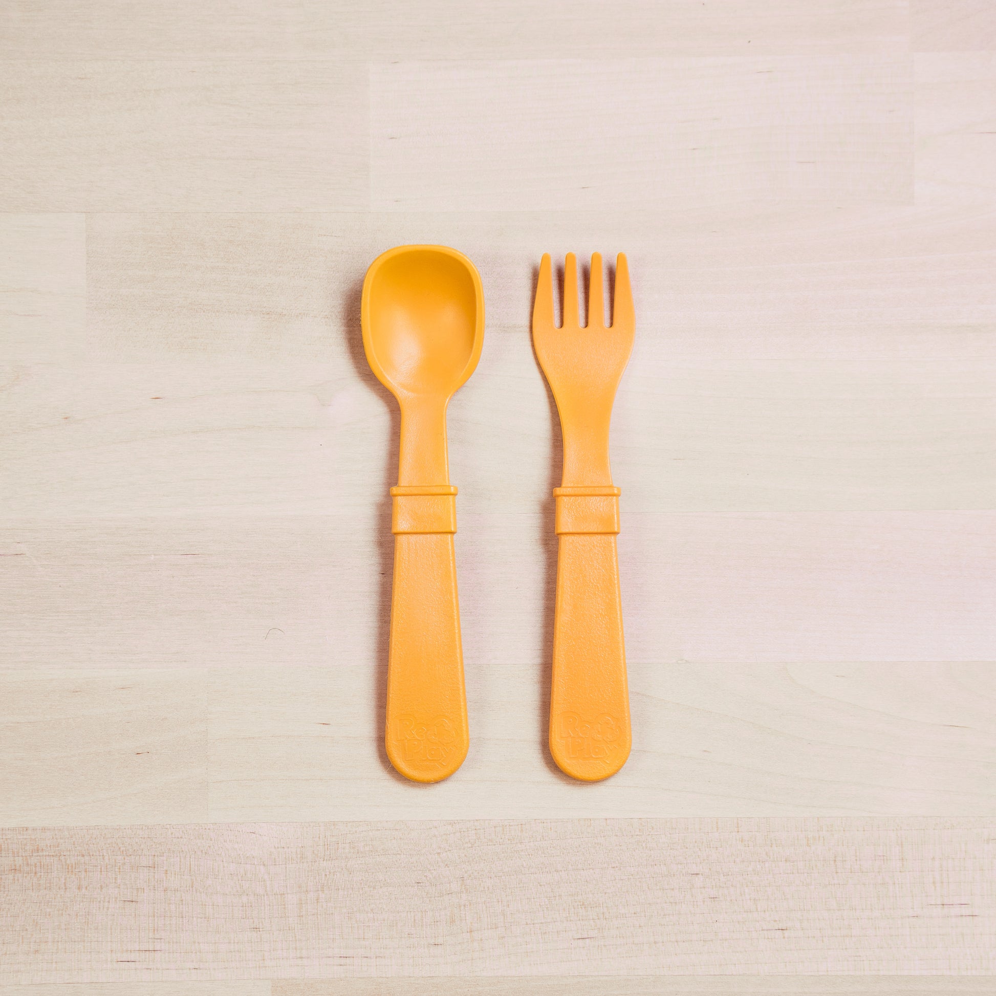 Re-Play Utensil Set | Sunny Yellow Fork & Spoon from Bear & Moo